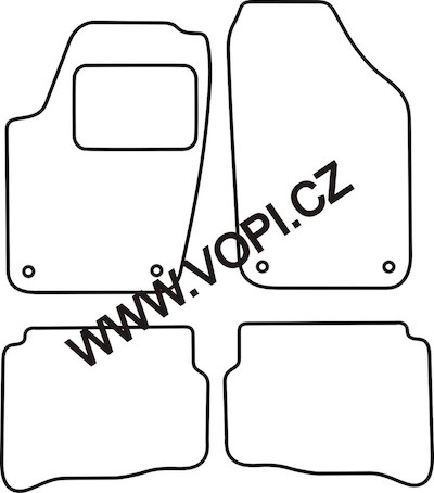 Textil-Autoteppiche Volkswagen Polo 2005 - 2009 Autofit (4949)